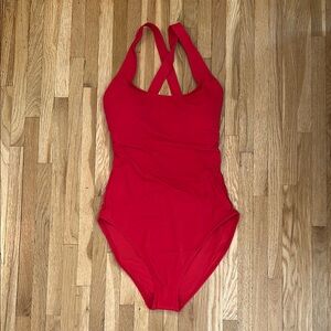Andie. NWT. The Tulum One Piece. Cherry Red